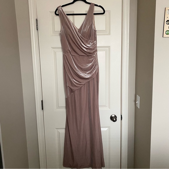 Revelry Dawson Velvet Dress Champagne Color Size 8 - Picture 2 of 9